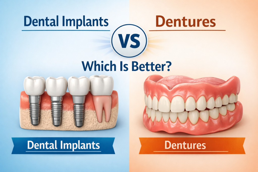 Dental implants vs dentures: which is the right dental solution